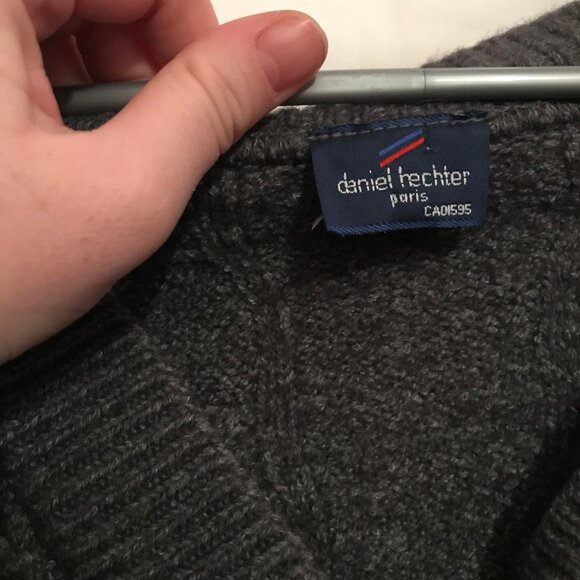 Daniel Hechter Paris Womens Cable Knit Cardigan Small Wool Fall Core - Picture 4 of 7